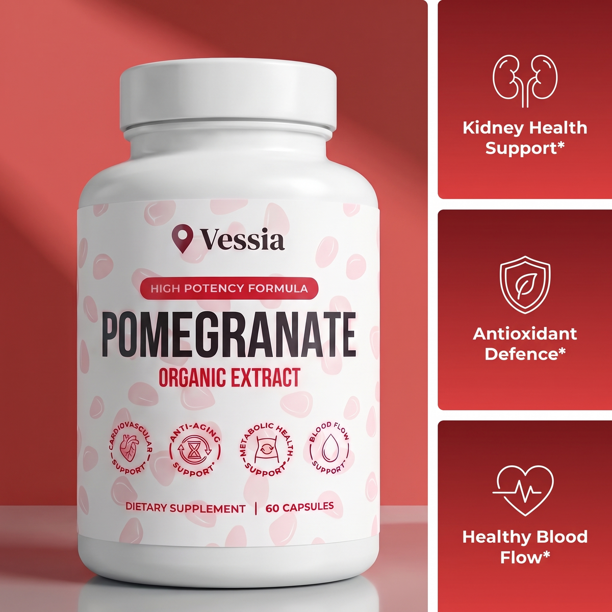 Vessia Pomegranate Extract Capsules