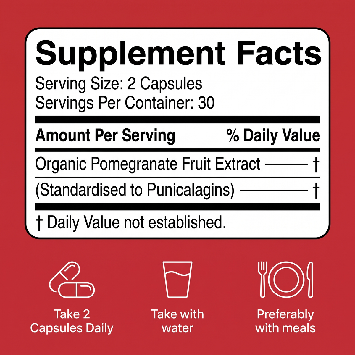 Vessia Pomegranate Extract Capsules