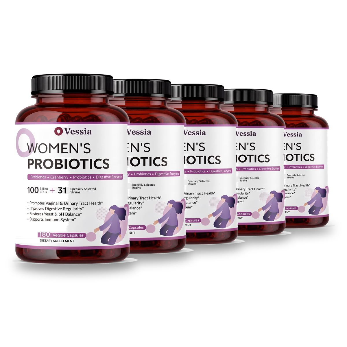 Vessia Womens Probiotic - High Strength 100B