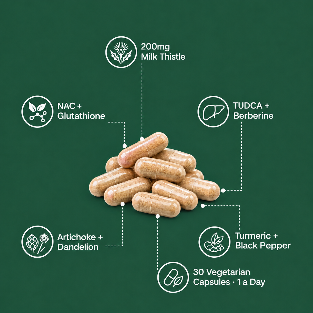 Inside every Vessia Liver Advanced+ capsule