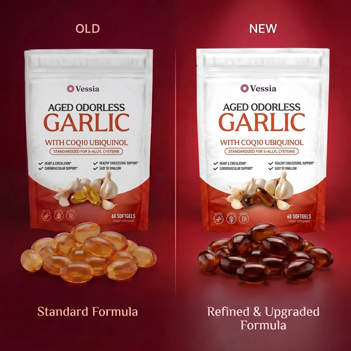 Standard garlic versus aged odorless garlic
