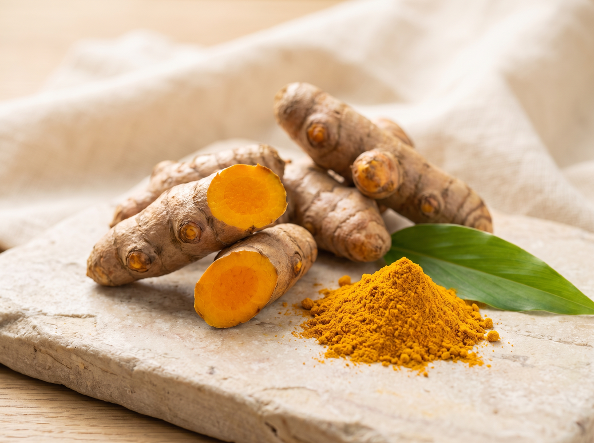 Fresh organic turmeric root