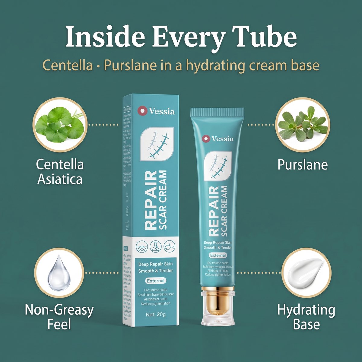Vessia Advanced Scar Repair Cream